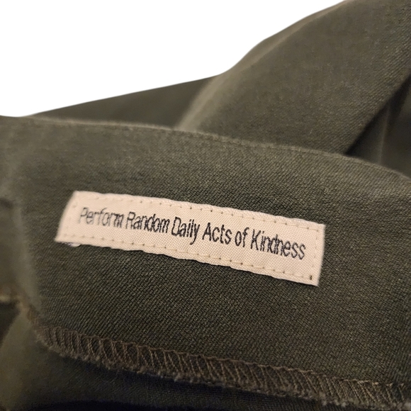 Peace of Cloth Dark Army Green Stretchy Pants Sz 14 - Picture 6 of 14